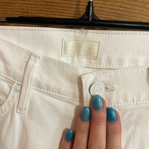 Mother NWT Pony Boy Fray White Jeans Size 29 - Picture 5 of 9